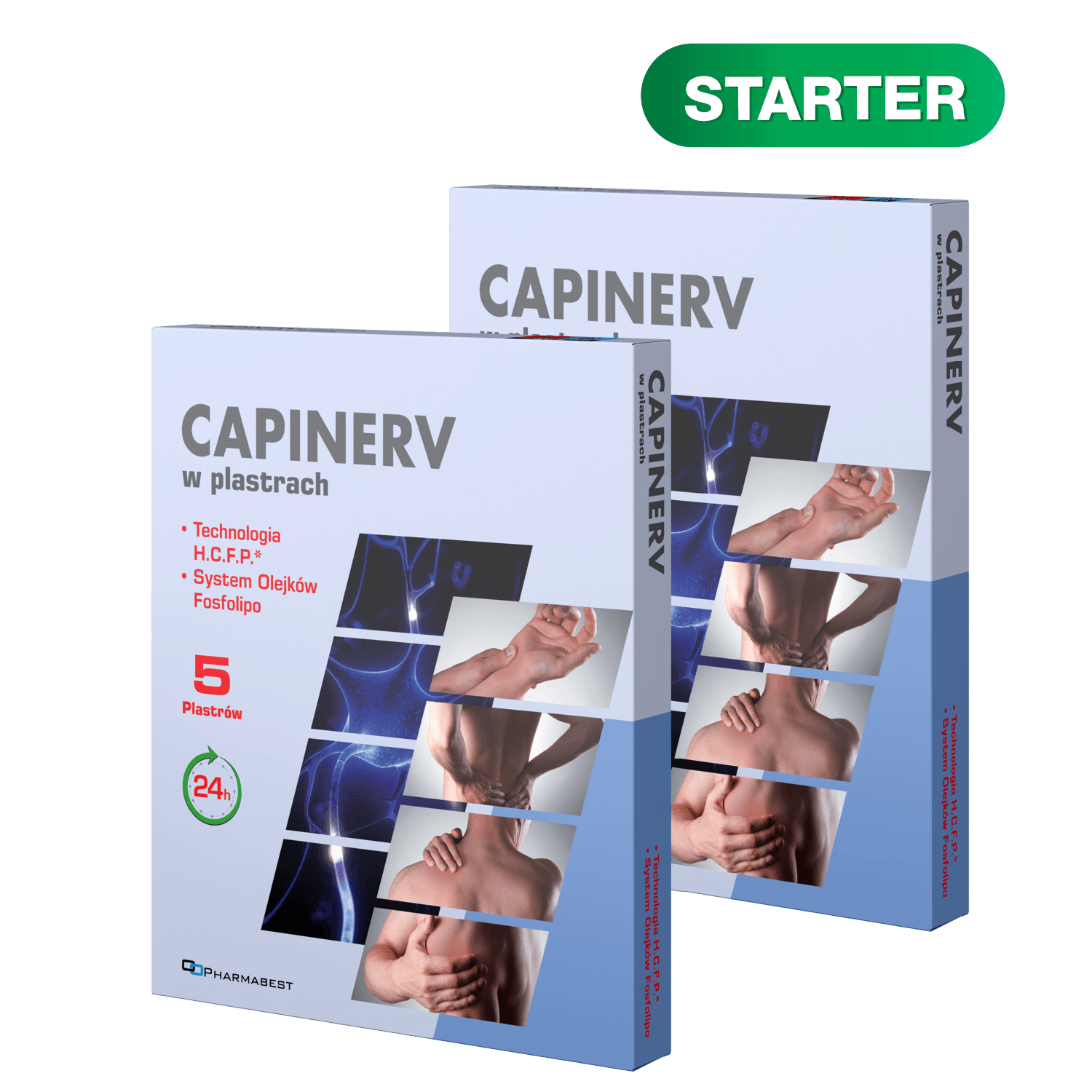 ZESTAW STARTOWY – 2 x CAPINERV w plastrach