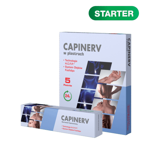 ZESTAW STARTOWY–1xCAPINERV dermożel+1xCAPINERV plastry